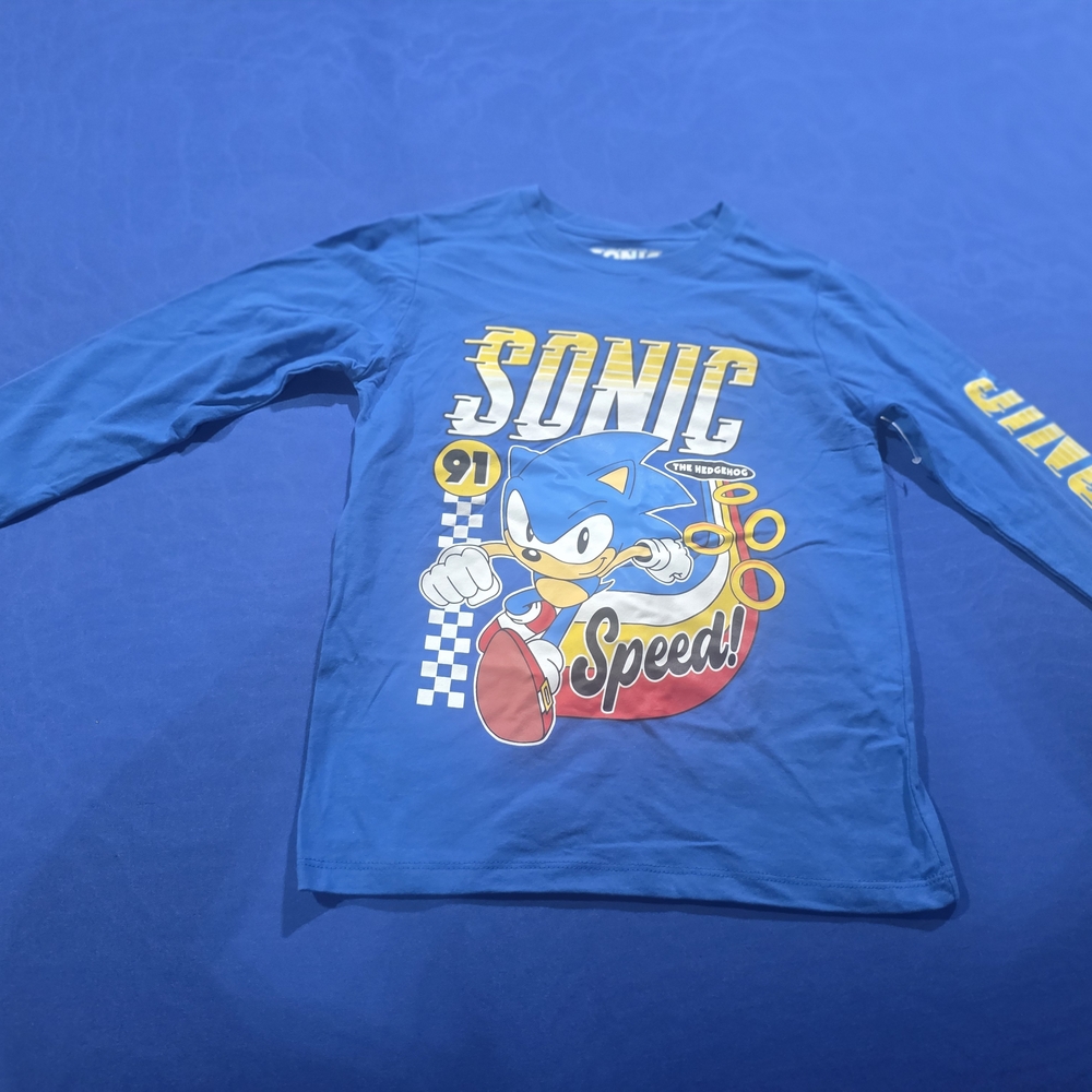 Sonic the Hedgehog Blue Long Sleeve Kids Tee